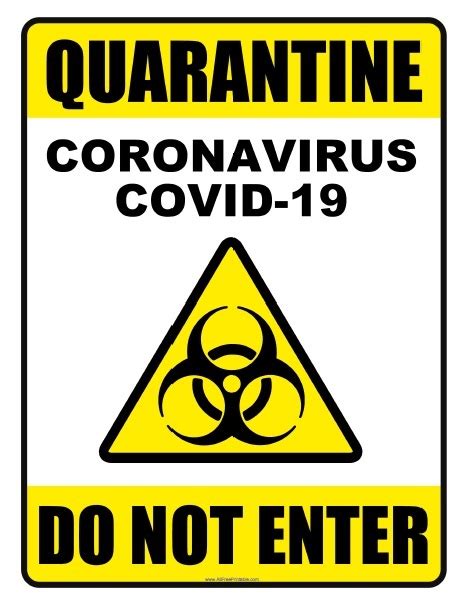 Free Printable Quarantine